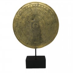 COIN ON STAND DECO BRONZE GOLD COLOR     - DECOR OBJECTS
